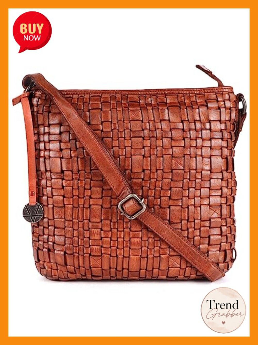 Genuine Leather Crossbody Sling Bag Adjustable Strap Women Purse